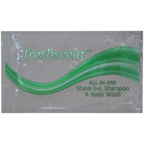 Freshscent .34 oz Shampoo, Shave Lotion & Body Wash Packet