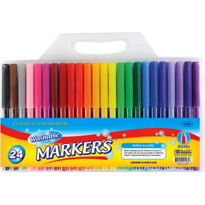 24 Fine Line Washable Watercolor Markers