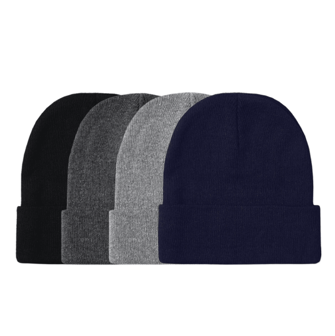 Adult Beanie Hat Cuffed Assorted Colors