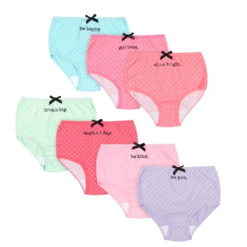 Gerber 7-Pack Toddler Girls Be Happy Panties