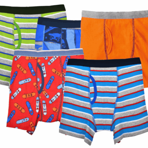 Boys 100% Cotton Boxer Briefs 5 Pack