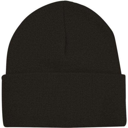 Adult Beanie Hat Cuffed Black