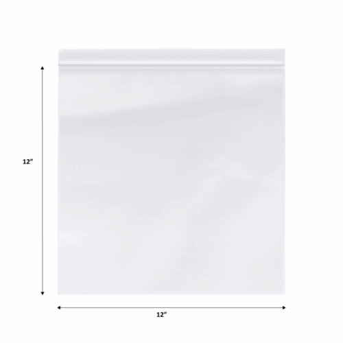 Reclosable Plastic Bag 12x12 4MIL