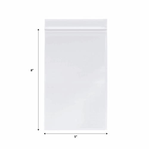 Reclosable Plastic Bag 5x8 4MIL