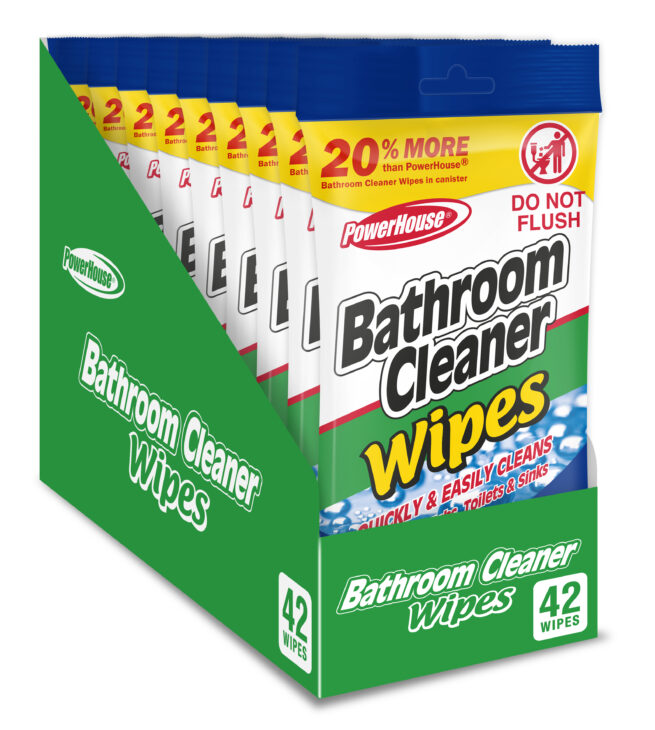 42-Pack Flat Wipes - Bathroom Cleaner