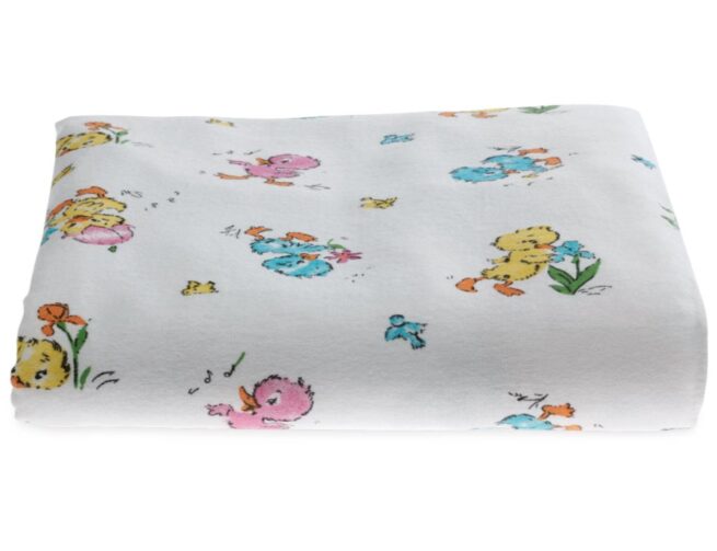 Flannel Baby Receiving Blanket Chicks 40in x 36in