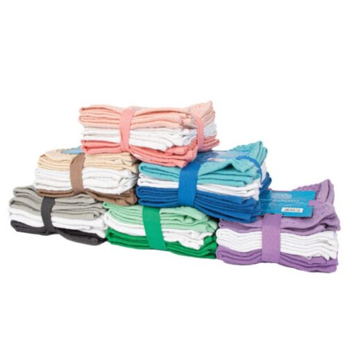 6-Pack Cotton Washcloths Assorted Colors
