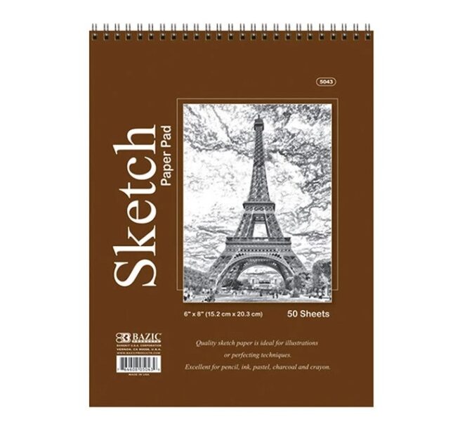 Premium Art Sketch Pad Spiral Bound 6"x8"