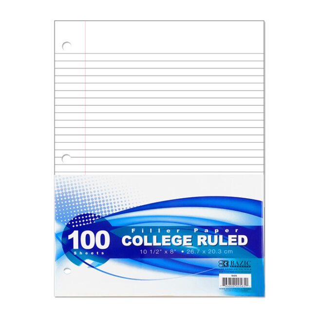 BAZIC C/R 100-Sheet Filler Paper
