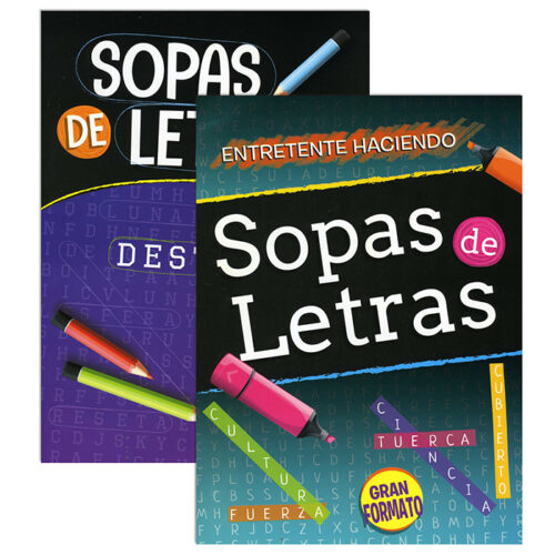 Spanish Find A Word Puzzle Sopas de Letras Activity Book