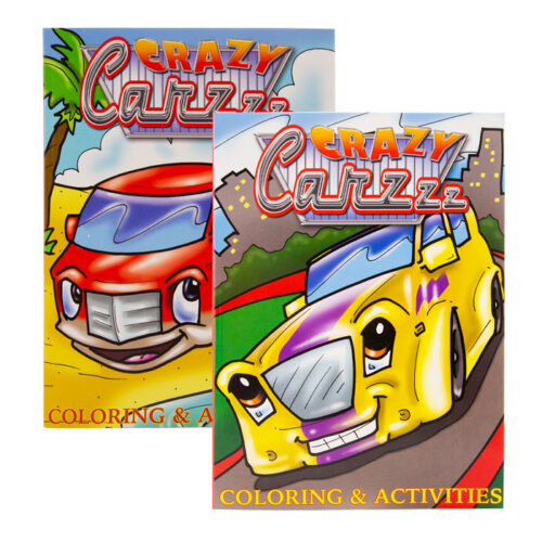 Crazy Carzz Coloring and Activity Book