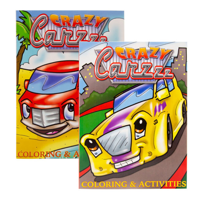 Crazy Carzz Coloring and Activity Book