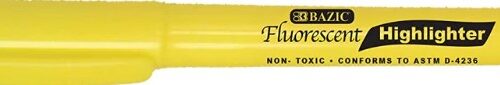 Yellow Pen Style Fluorescent Highlighters w/ Pocket Clip