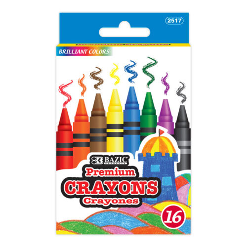 BAZIC 16-Pack Color Premium Crayons