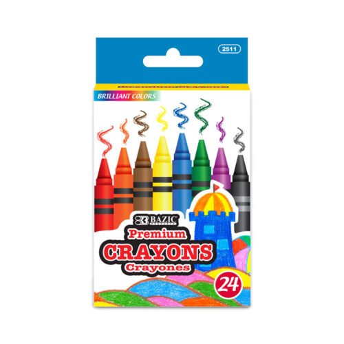 BAZIC 24-Pack Premium Crayons