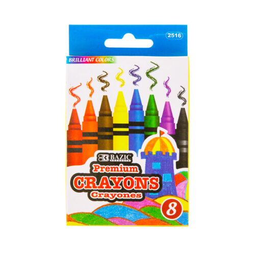 BAZIC 8-Pack Premium Crayons