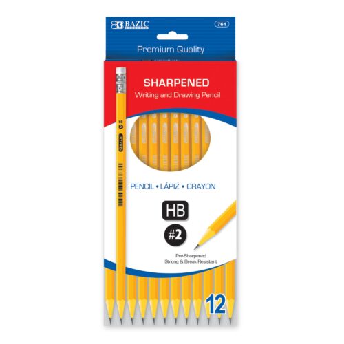 12-Pack Pre-Sharpened Yellow Pencils