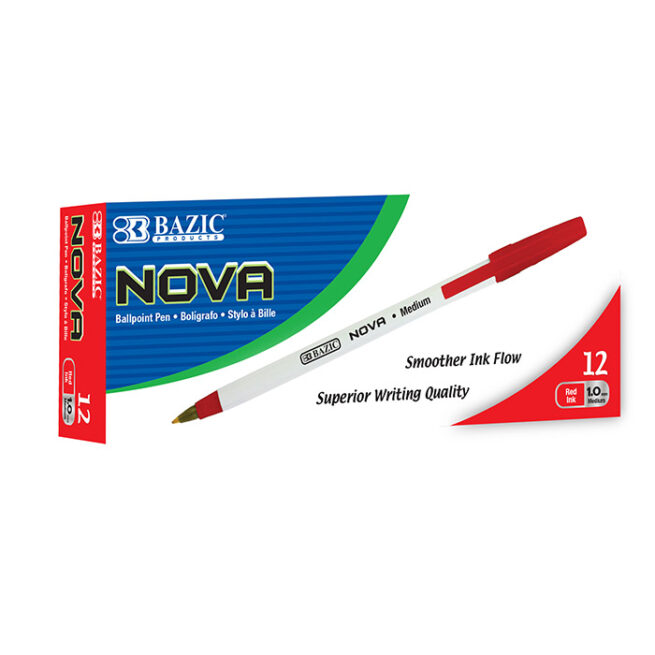 Nova Red Ballpoint Pen Medium Point - Image 2