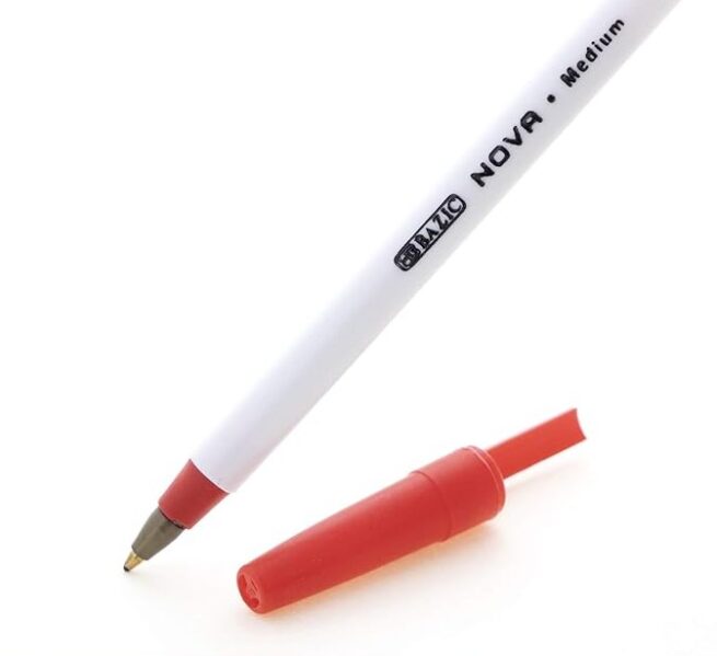 Nova Red Ballpoint Pen Medium Point