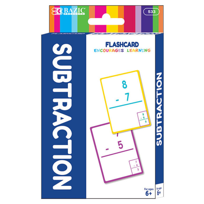 BAZIC Subtraction Flash Cards - Image 2