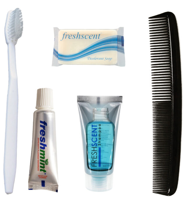 5-Piece Hygiene Kit with 7" Comb Assembled