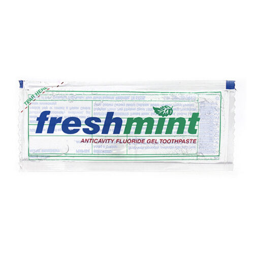 Freshmint Single Use Clear Fluoride Toothpaste Packet 0.28 oz