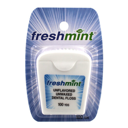 Freshmint Unwaxed Unflavored Dental Floss - 100 yds