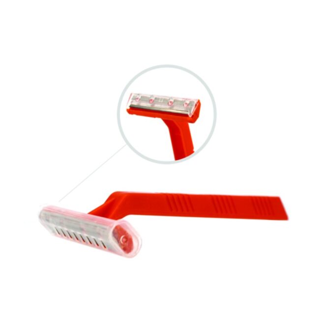 Single Blade Razor Orange Handle - Image 2