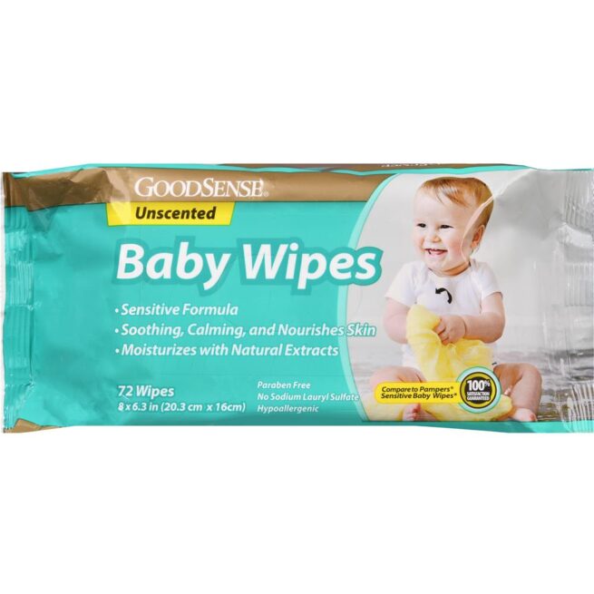 35-Pack GoodSense Soft Cream Baby Wipes Travel Pack - Unscented